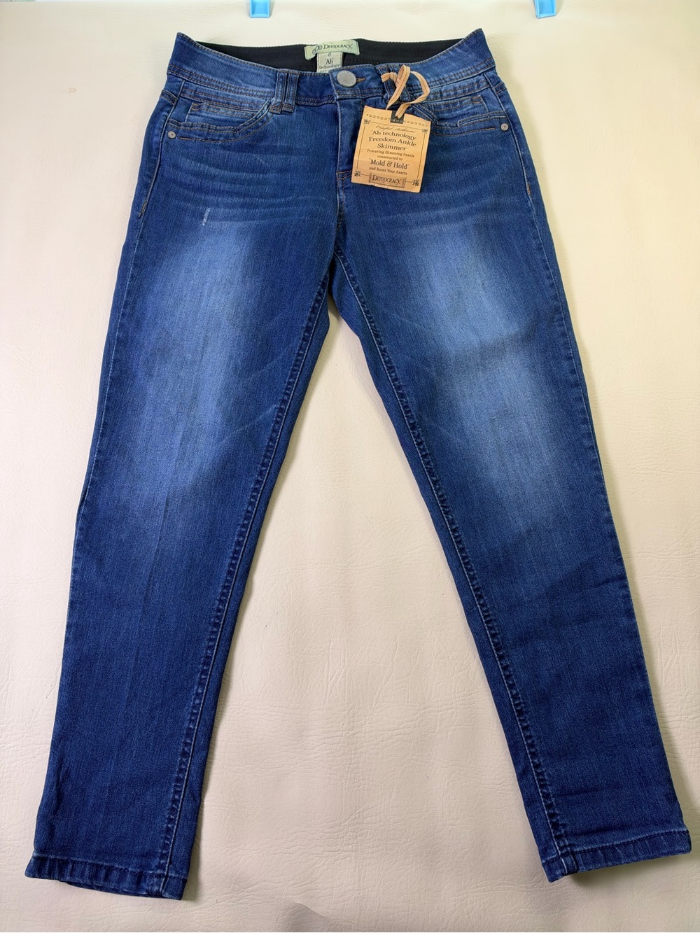 Democracy Ab Technology Skinny Jeans Dark Wash Stretch Size 6